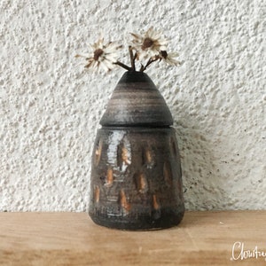 Miniature Modern Dollhouse Pottery Vase in Mid-Century Modern Style