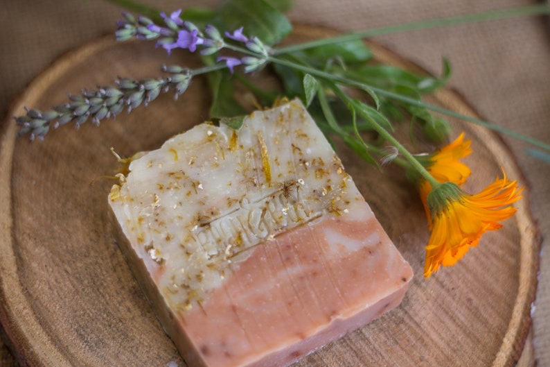 Wildflowers & Oats Soap Safety Assessed and Certified 100% Natural Vegan Handmade Soap Cold Process Bean and Boy Soap image 7