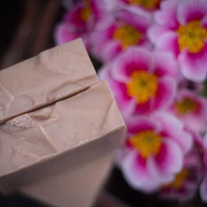 Rose Geranium & Pink Clay Soap Certified 100% Natural Pure Vegan Handmade Soap Cold Process Bean and Boy Soap image 3