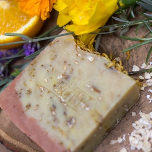 Wildflowers & Oats Soap Safety Assessed and Certified 100% Natural Vegan Handmade Soap Cold Process Bean and Boy Soap image 6