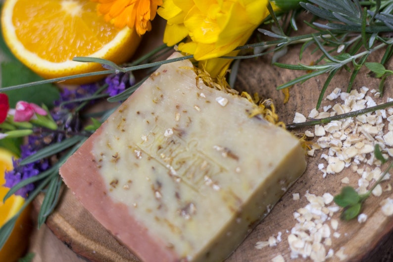 Wildflowers & Oats Soap Safety Assessed and Certified 100% Natural Vegan Handmade Soap Cold Process Bean and Boy Soap image 6