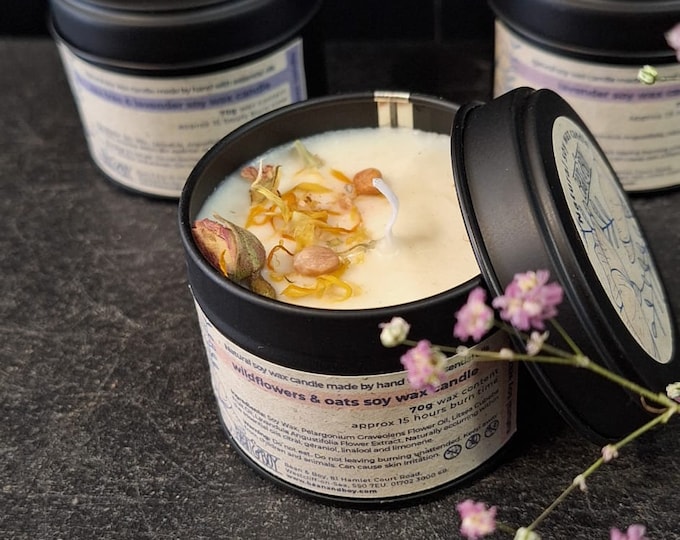 Soy Wax Candle - Handmade with Essential Oils and Botanicals