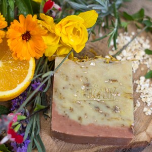Wildflowers & Oats Soap Safety Assessed and Certified 100% Natural Vegan Handmade Soap Cold Process Bean and Boy Soap image 2
