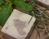 Spearmint & Rosemary SHAMPOO SOAP with Rosehip Oil and Apple Cider Vinegar | Safety Assessed | Bean and Boy Soap