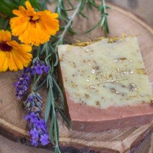 Wildflowers & Oats Soap Safety Assessed and Certified 100% Natural Vegan Handmade Soap Cold Process Bean and Boy Soap image 4