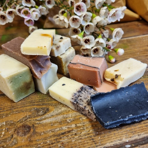 Lucky Dip Box of Handmade Soap Offcuts | Sample Sale | Seconds Sale | Certified 100% Natural Vegan Handmade Soap | Bean and Boy Soaps