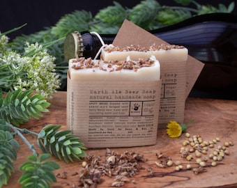 Earth Ale Beer Soap - Certified 100% Natural Pure Vegan Handmade Soap (Cold Process)