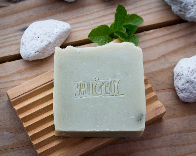 Pumice & Patchouli Soap - Certified 100% Natural Pure Vegan Handmade Soap (Cold Process) - Bean and Boy Soap