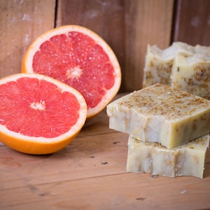 Grapefruit & Calendula Soap Certified 100% Natural Pure Vegan Handmade Soap Cold Process image 1