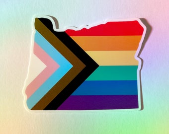 Oregon Pride Flag Sticker - 3"