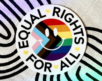 Equal Rights For All Sticker - 3"