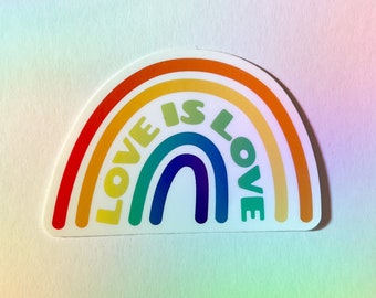 Love is Love Rainbow Sticker - 3"
