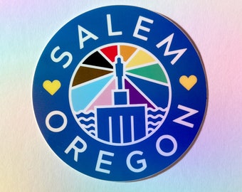 Salem Oregon Capitol Building Pride Sticker - 3"