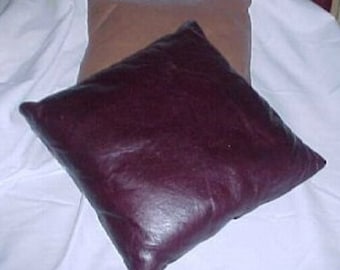 StarPatchFarm Genuine Cowhide Leather Pillow Covers - 12" Square, Custom made to order