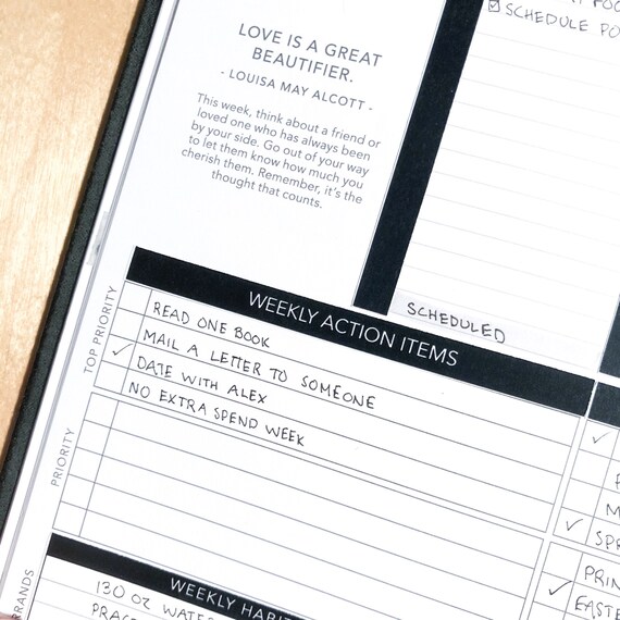 Passion Planner Weekly Action Items Stickers Compact Pro Etsy