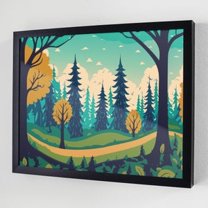 Spaziergang im Park - Wand Kunst digitaler Download, Kunstdruck Download, Natur Kunst, High Res Kunst Download, Kunstdruck Download, digitaler Download