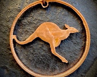 Kangaroo Australia coin penny necklace pendant