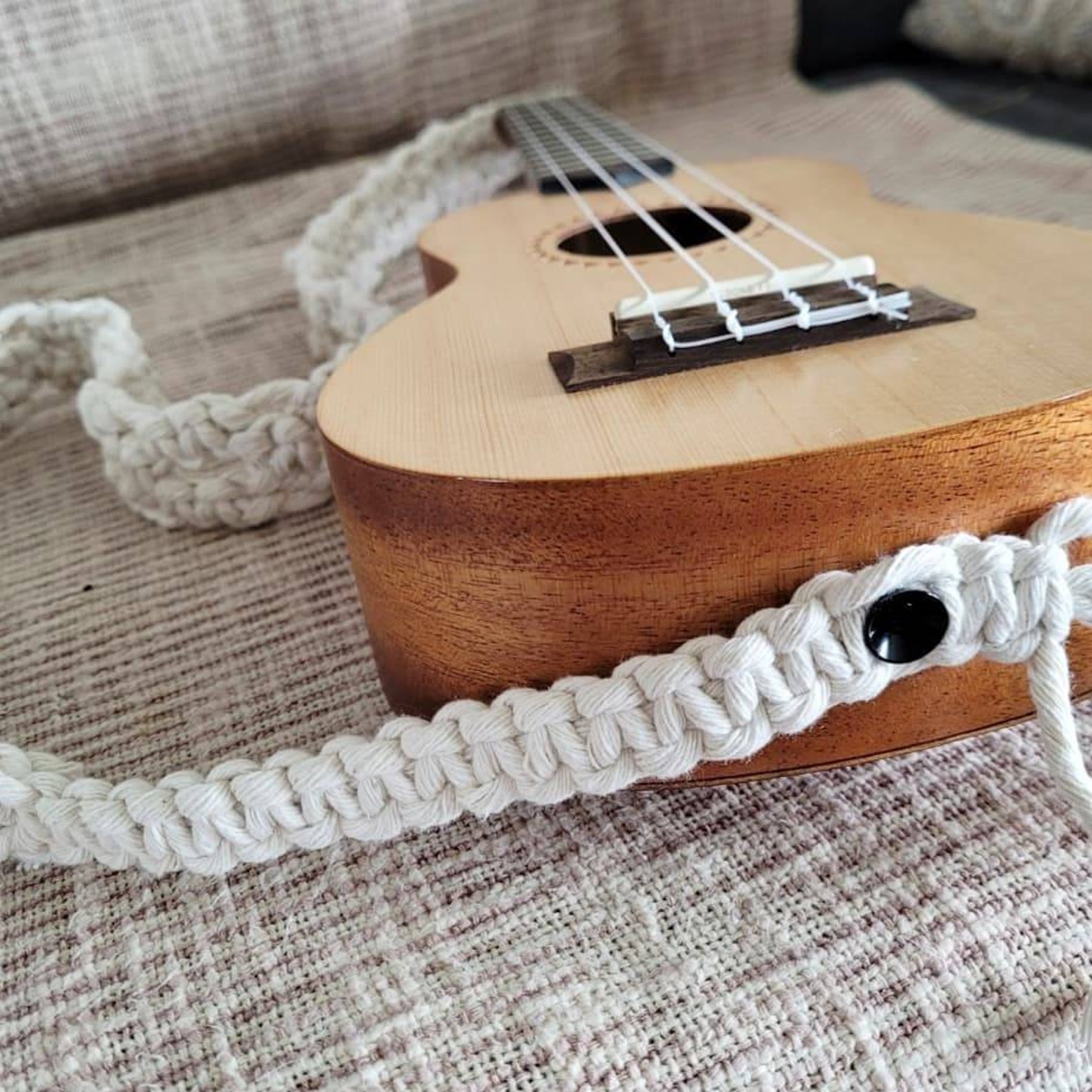 Ukulele Strap/ Guitar Carrying Strap/ Modern Macrame/ Boho Etsy