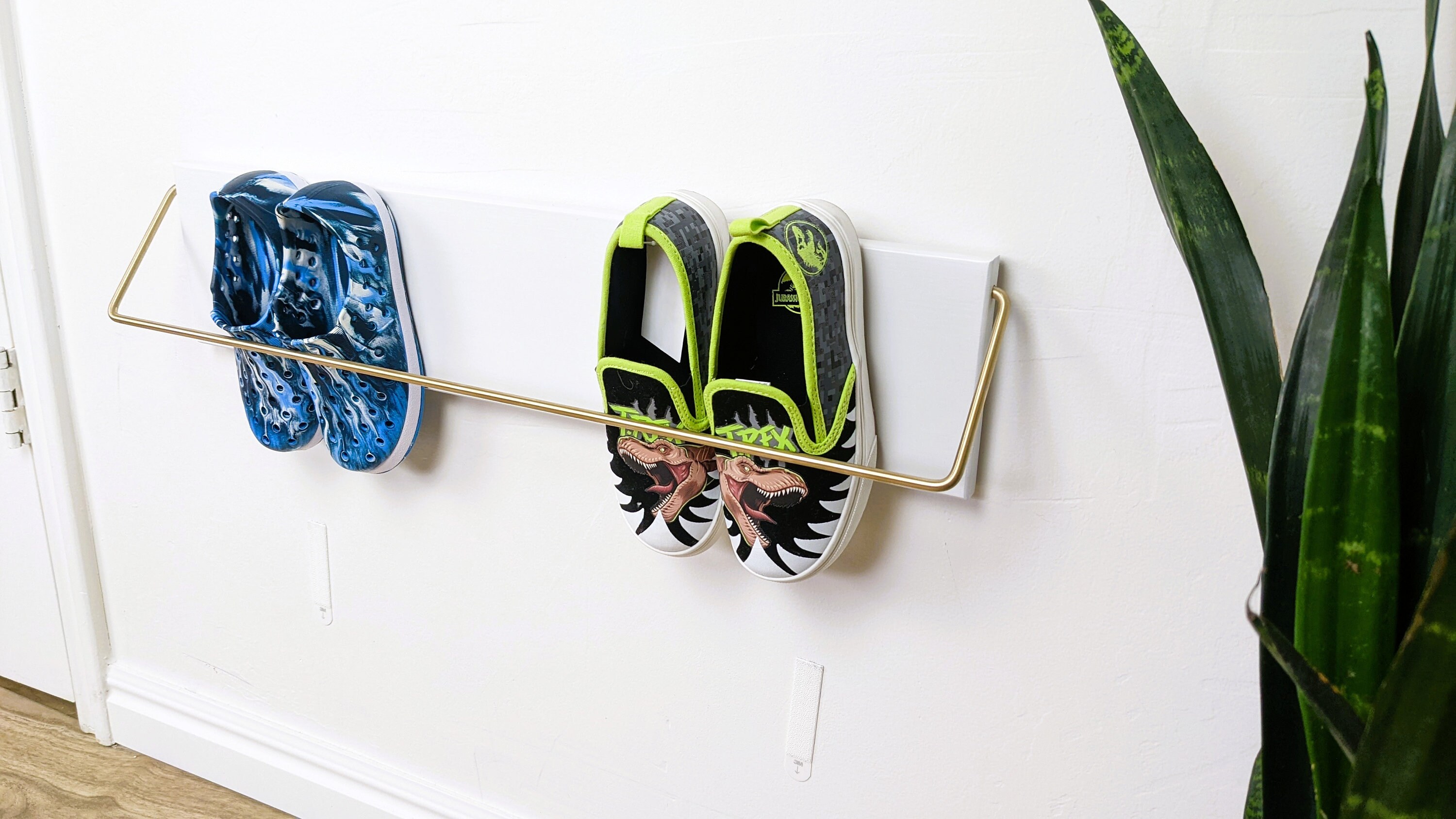Wall Hanging Shoe Rack With Solid Metal Dowel Shoe Rack Shoe Etsy