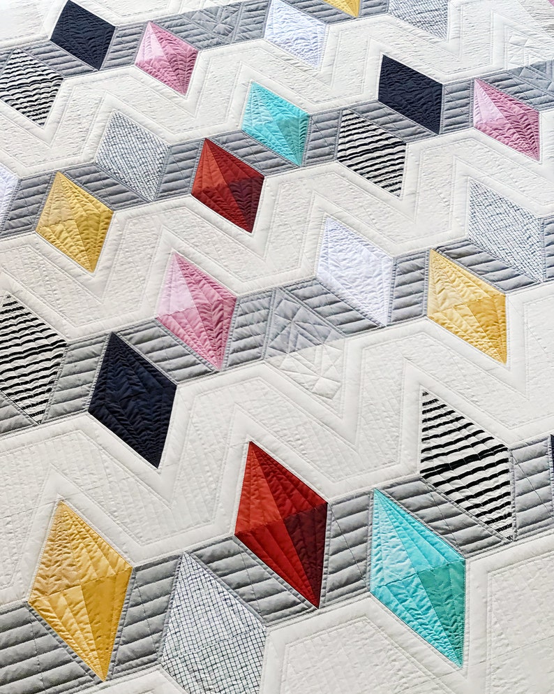 Diamonds on Display Quilt Digital Pattern by Heather Black Etsy