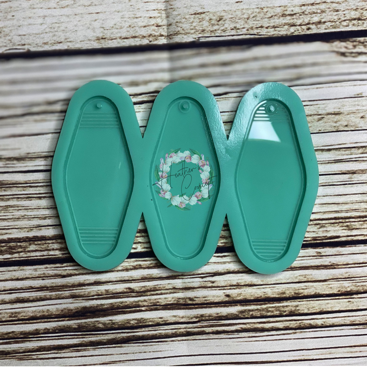 Moule Porte-Clés En Silicone DIY Moules à Fondant En Silicone Pendentif Porte-Clés Moule En Argile Décoration Porte-Clés DIY Avec 10 Anneaux Porte- Clés