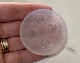 Stampo per orecchini cabochon a spirale Druzy da 12 mm