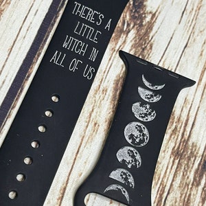 Moon Phase Engraved Watch band