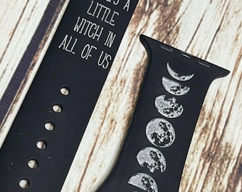 Moon Phase Engraved Watch band