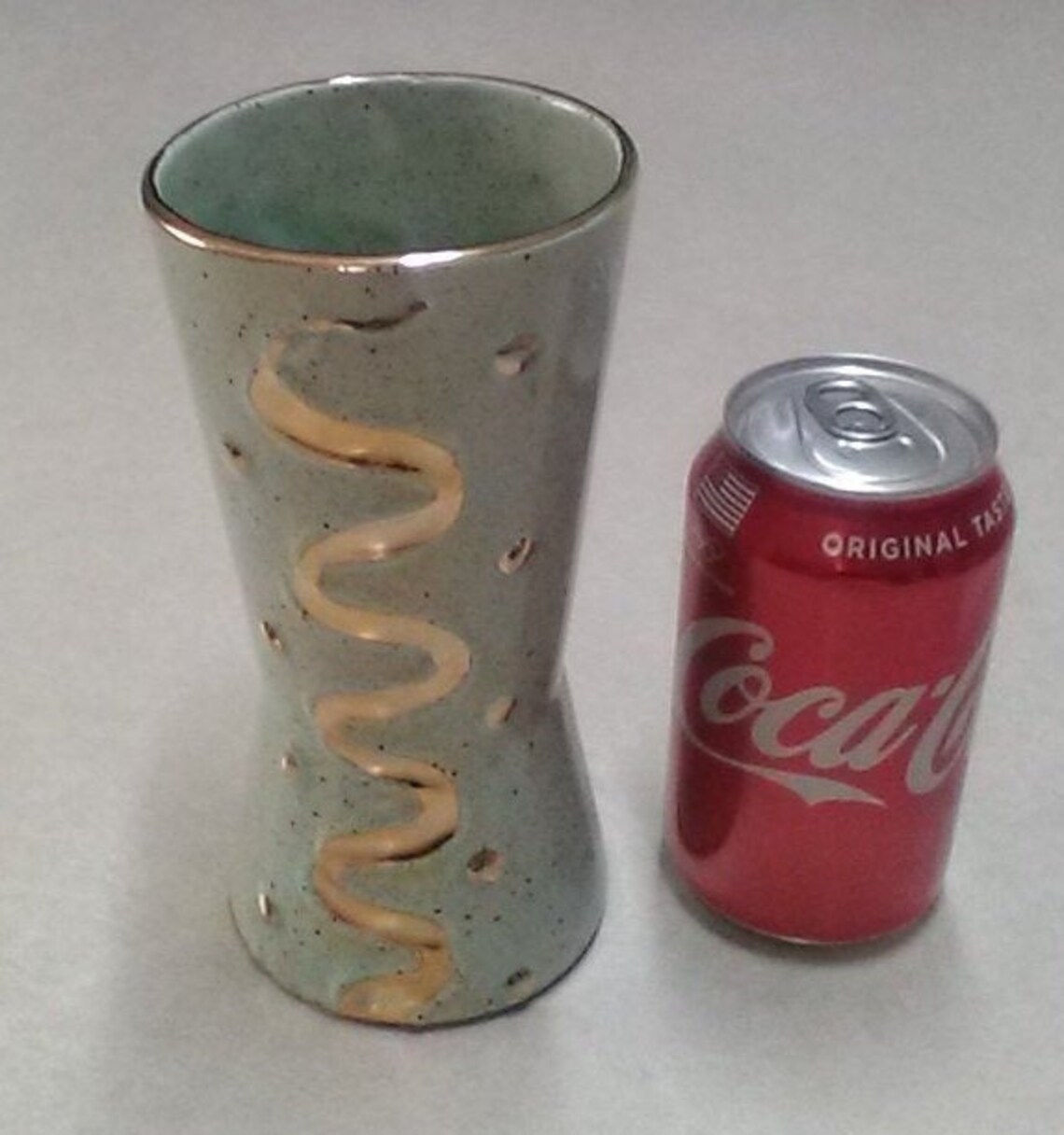 Mid Century Shafer Pottery Zanesville Ohio Turquoise Vase ...
