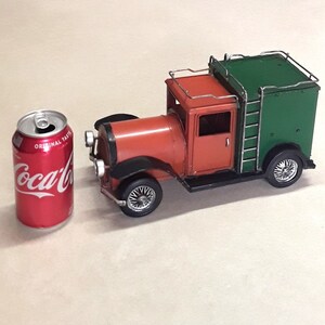 Large Vintage Painted-Tin Early 20th Century Model/Toy Box Delivery Truck, With Side Ladders