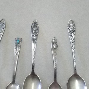 Six Sterling Silver Collectible (Souvenir) Spoons