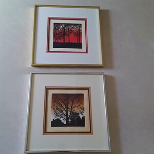 Two Vintage Robert Ehrlich & Linda Sacco Signed Limited Edition Serigraphs/Silkscreens, Entitled “Sunset” and “Home”