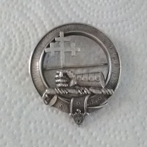Large Sterling Silver Medieval Revival Brooch/Pin With Christian Crusades Imagery