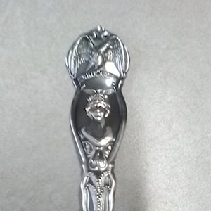 Chicago &quot;Goddess/Warrior and Eagle&quot; Silverplate Spoon, With Wm Rogers & Son Trademark and Made by International Silver Co. (Likely, c. 1915)