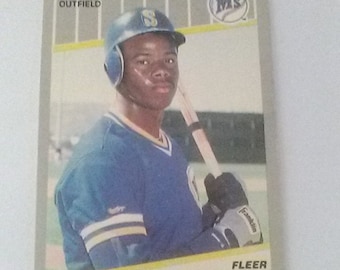 Difficile à trouver 1989 Ken Griffey Jr. No. 548 Fleer Rookie Baseball Card