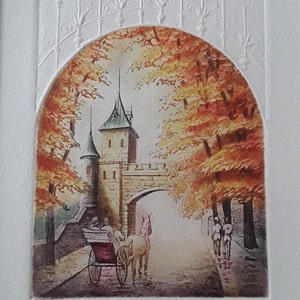 Vintage Paul Cloutier (aus Kanada) Original signierte Aquatint-Radierung mit eingeprägten Verzierungen vom Saint-Louis-Tor in Quebec