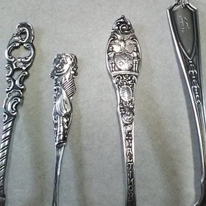 Four Small Vintage Sterling Silver Collectible (Souvenir) Spoons, Including by Paye & Baker Mfg., Alvin Silver Co., and Gorham Mfg.