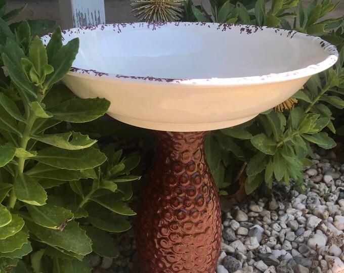 Garden Art Bird Bath Etsy