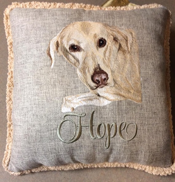 Nov 15 is DEADLINE for Christmas order. Two Sided Custom Embroidered Pet Portrait. One pet with name on front and phrase on back side
