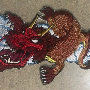 Embroidered Dragon Patch, Iron On