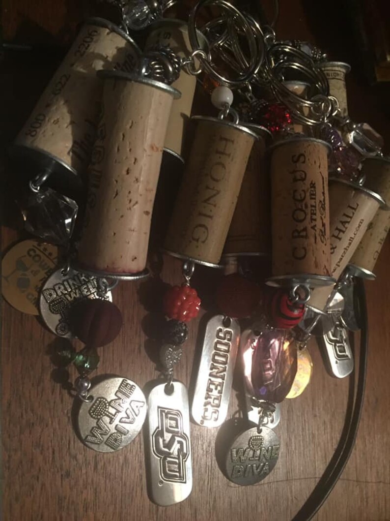 Cowboys and Wine Kinda Girl Wine Cork keychain