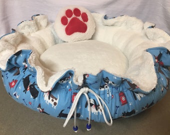 Drawstring Plush Dog Bed