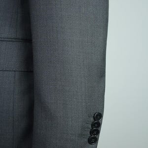 Boggi Milano gray birdeyes 120's pure wool modern suit 48it 38us/uk 34x31 image 11
