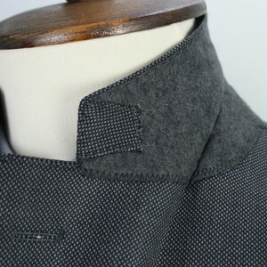 Boggi Milano gray birdeyes 120's pure wool modern suit 48it 38us/uk 34x31 image 10
