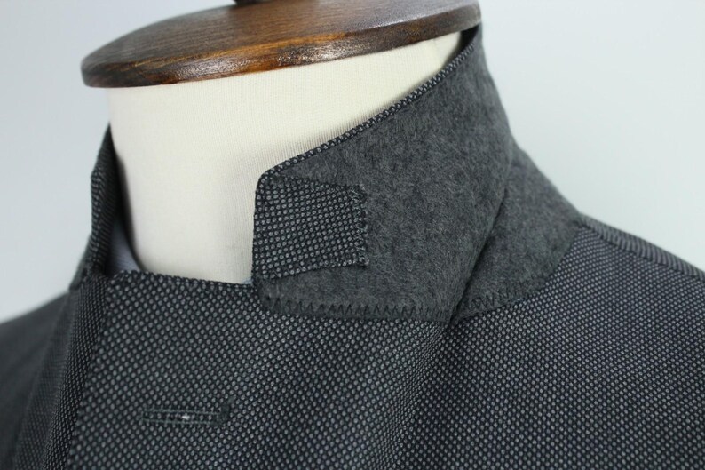 Boggi Milano gray birdeyes 120's pure wool modern suit 48it 38us/uk 34x31 image 10