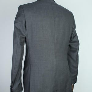 Boggi Milano gray birdeyes 120's pure wool modern suit 48it 38us/uk 34x31 image 12