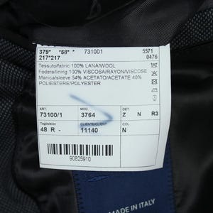 Boggi Milano gray birdeyes 120's pure wool modern suit 48it 38us/uk 34x31 image 16
