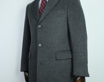 Suitsupply gray pure wool flannel overcoat coat jacket 48 it 38 us/uk