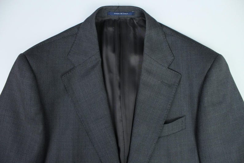 Boggi Milano gray birdeyes 120's pure wool modern suit 48it 38us/uk 34x31 image 13