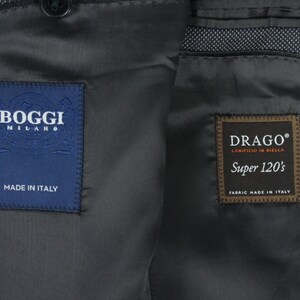Boggi Milano gray birdeyes 120's pure wool modern suit 48it 38us/uk 34x31 image 17
